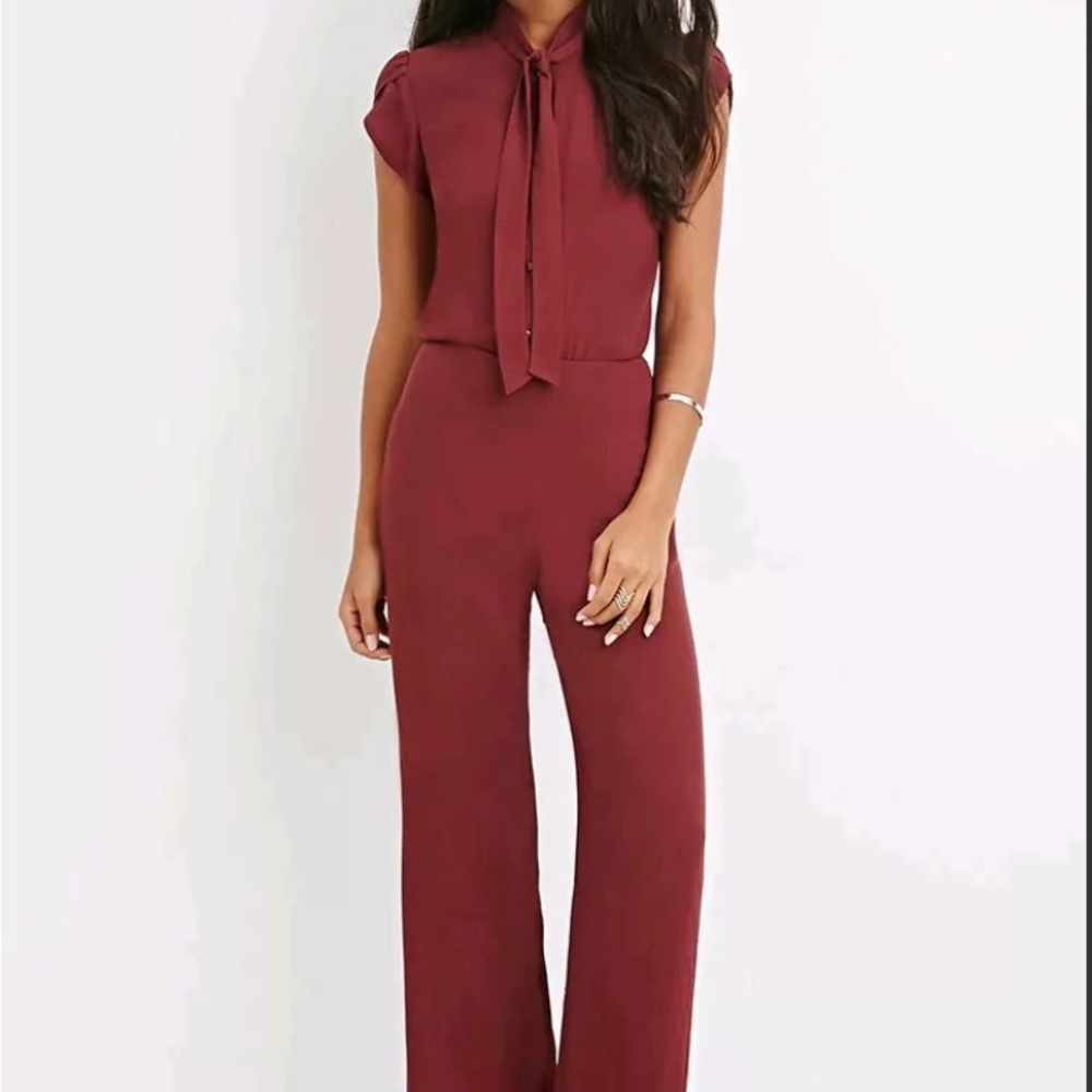 Forever 21 Burgundy Jumpsuit
